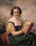 Huntington Daniel, A Portrait of Mlle Rosina, A Jewess
